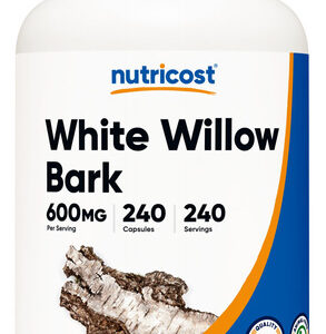 Suplemento Nutricost White Willow Bark 600mg 240 Cápsulas