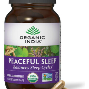 Suplemento De Ervas Organic India Peaceful Sleep 90 Cápsulas