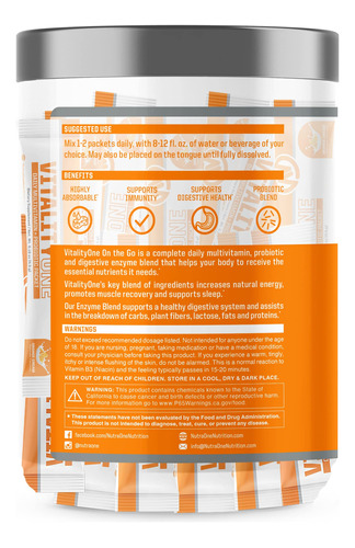 Suplemento Nutraone Vitalityone On The Go Creme De Laranja - Imagem 3
