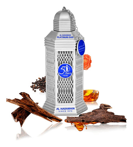 Perfume Al Haramain 50 Years Platinum Oud Eau De Parfum 100m - Imagem 4