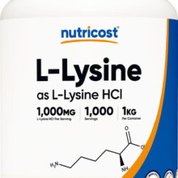 Suplemento Nutricost L-lisina Em Pó De 1 Kg - Sem Ogm, Glúte