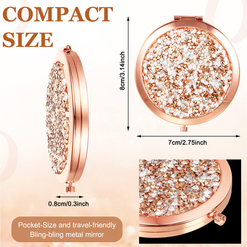 Espelho Compacto Cindeer Folding Pocket Makeup Mirror X24 - Imagem 3