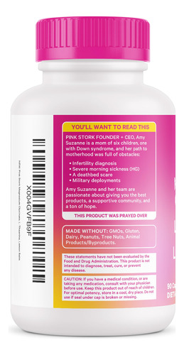Suplemento Para Dormir Pink Stork Magnesium Glycinate 90 Cáp - Imagem 8