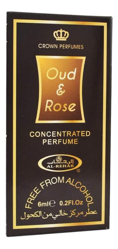 Óleo De Perfume Al Rehab Oud & Rose 6 Ml Para Mulheres E Homens, Pacote Com 3 Unidades - Imagem 3