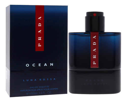 Perfume Prada Luna Rossa Ocean Edt 100 Ml Para Homem - Imagem 4