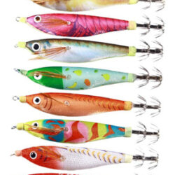 W 10x Luminoso Lula Gabarito Ganchos Equipamento De Pesca