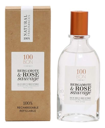 Perfume 100bon Bergamote & Rose Sauvage 50ml Para Mulheres E