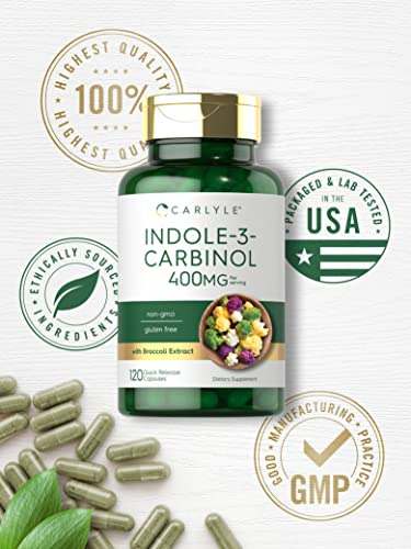 Suplemento Carlyle Indole-3-carbinol (i3c) 400 Mg 120 Cápsul - Imagem 9