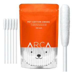 Cotonetes Arca Pet Para Limpeza De Ouvidos De Cães E Gatos (