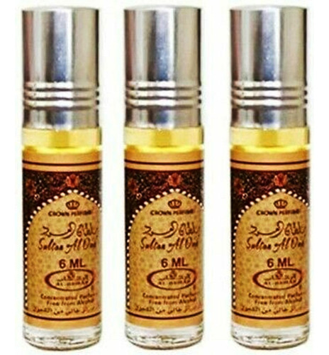 Óleo De Perfume Al-rehab Sultan Al Oud 6 Ml (pacote Com 3)