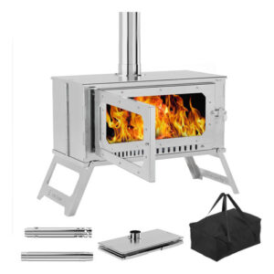 Fogão De Tenda Quente Portátil Stmhom Wood Burning Para Acam