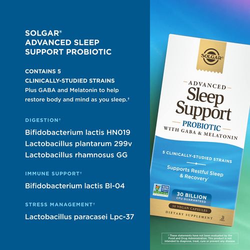 Suplemento Probiótico Solgar Advanced Sleep Support 30 Cápsu - Imagem 5