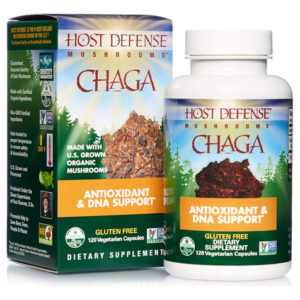 Suplemento Host Defense Chaga Em Cápsulas Antioxidantes 120