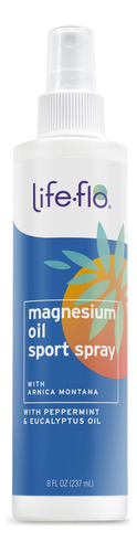 Spray Esportivo De Óleo De Magnésio Life-flo 240 Ml Com Arni