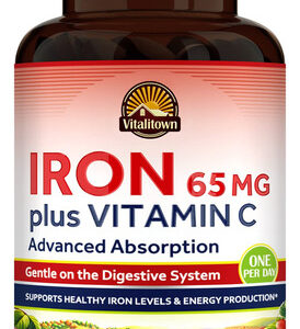 Suplemento De Ferro Vitalitown Iron 65 Mg Com 250 Mg De Vita