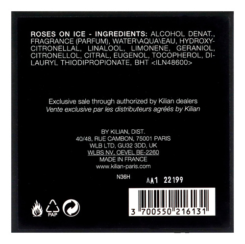 Perfume Kilian Roses On Ice Edp Spray Para Unissex 50 Ml - Imagem 5