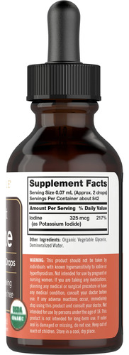 Suplemento Líquido Orgânico De Iodo Nascente Carlyle 60ml - Imagem 2