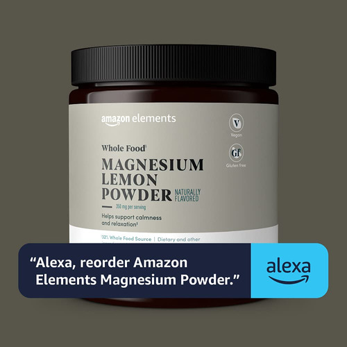 Suplemento Amazon Elements Whole Food Magnésio Em Pó - Imagem 6