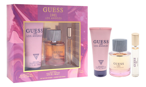 Conjunto De Presente Perfume Guess 1981 Los Angeles Para Mul - Imagem 2