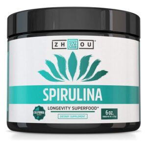 Suplemento Zhou Spirulina Em Pó 177ml 48 Porções Vegano