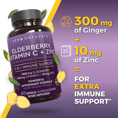 Suplemento Viva Naturals Sabugueiro, Vitamina C, Zinco E Gen - Imagem 6