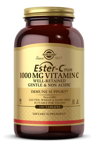Complexo De Ascorbato Solgar Ester-c Plus De 1000 Mg De Vita