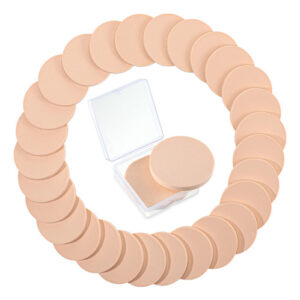 Esponjas De Maquiagem Patelai Redondas De 100 Peças Com Esto