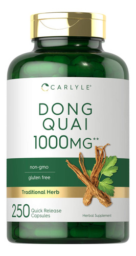 Suplemento Cápsulas Carlyle Dong Quai 1000 Mg 250 Unidades