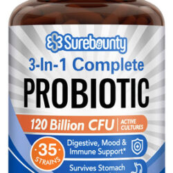 Probióticos Surebounty 120 Bilhões De Cfu 35 Cepas 30 Cápsul