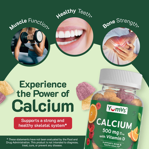 Suplemento: Yumvs Calcium Gums + Vitamina D3 (60 Unidades) - Imagem 5
