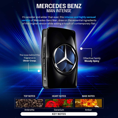 Perfume Mercedes-benz Man Intense Edt 100ml Para Homens - Imagem 4
