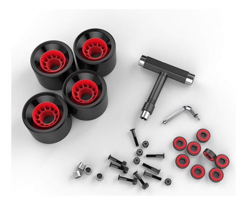 Rodas De Skate Axdt 70mm 80a W/t Tool E Abec-9 Bearings - Imagem 7