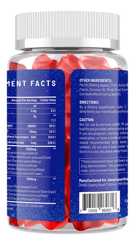 Suplemento Jovariquethor Booty Gummies Bbl Women 60 Unidades - Imagem 5