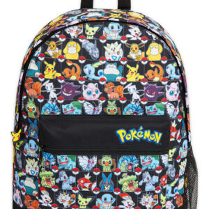 Mochila Escolar Infantil Pokémon Pikachu Eevee Pokeball Pret