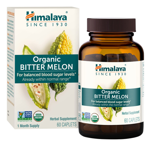 Suplemento De Melão Amargo Orgânico Do Himalaia 660 Mg 60 Cá
