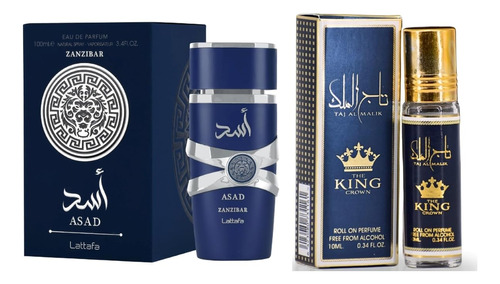Conjunto De Perfumes Asad Zanzibar Para Homens Eau De Parfum 100ml + Taj