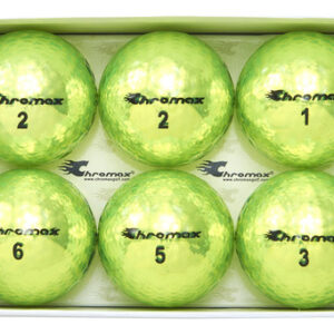 Pacote De 6 Bolas De Golfe De Néon Coloridas Chromax Metalli