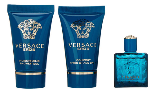 Conjunto De Presente Perfume Versace Eros De 3 Peças Para Ho - Imagem 2