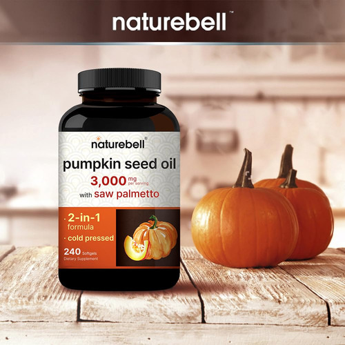 Suplementos De Óleo De Semente De Abóbora Virgem Naturebell - Imagem 5