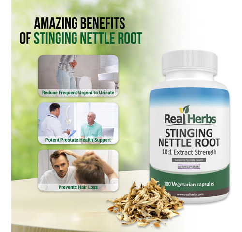 Suplemento Herbal Real: Extrato De Raiz De Urtiga, 750 Mg - Imagem 4