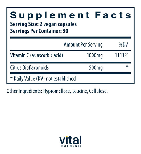 Suplemento De Nutrientes Vitais: Vitamina C Com Bioflavonóid - Imagem 2