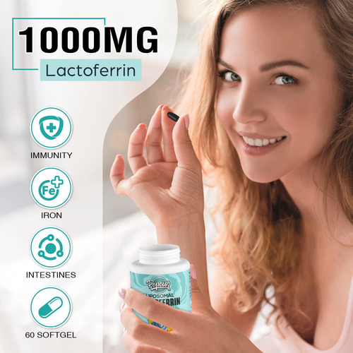 Suplemento De Lactoferrina Lipossomal Prévia 1000mg - Imagem 3