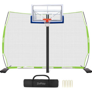 Basketball Backstop Net Zivplay 12 X 10 Pés Com Acessórios