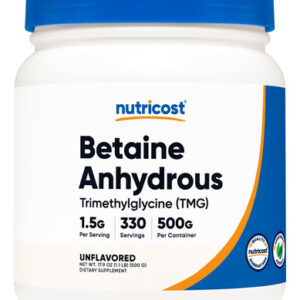 Suplemento Nutricost Betaína Anidra Trimetilglicina 500g