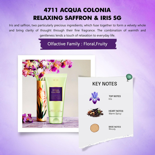 Perfume 4711 Acqua Colonia Gel De Banho Com Aroma De Açafrão - Imagem 4