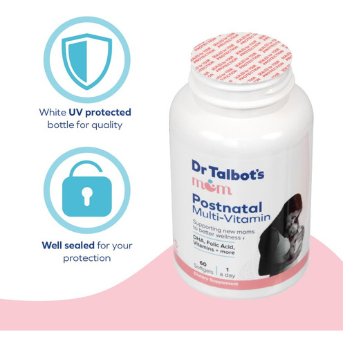 Multivitamínico Pós-parto Dr. Talbot's Mom Com 60 Cápsulas G - Imagem 4