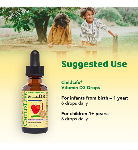 Suplemento Childlife Essentials: Vitamina D3 500iu (30 Ml) ( - Imagem 4