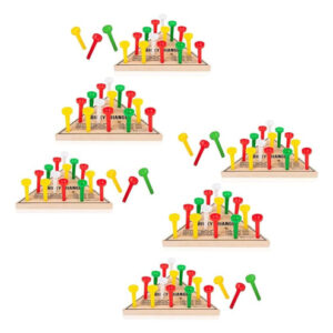 Jogo De Tabuleiro Triangle Peg De Madeira Natural State Nove