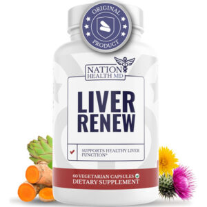 Suplemento De Suporte Hepático Nation Health Md Liver Renew