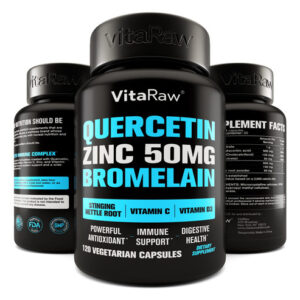 Suplemento Vitaraw Quercetina 500 Mg Com Zinco 50 Mg, Vitami